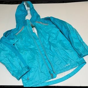 LL Bean girls rain jacket
